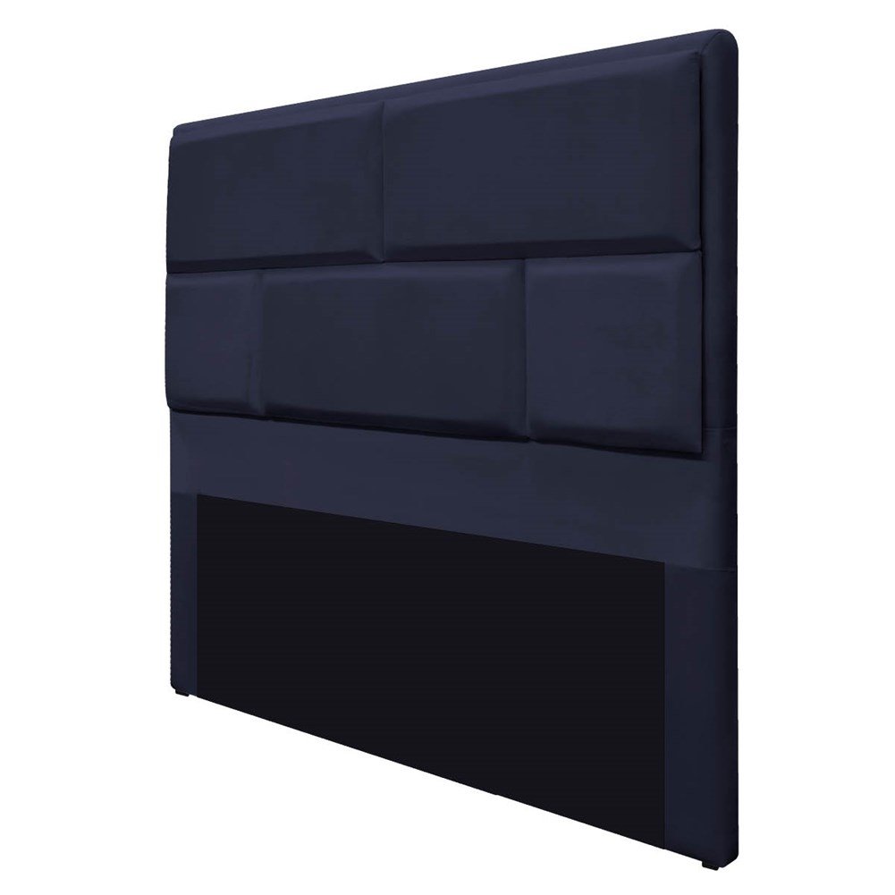 Cabeceira Casal Brick P02 140 cm para cama Box Corano Azul Marinho - Amarena Móveis - 5