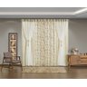 Cortina Divine Sala 3,00x2,50 Varão Simples Voal Bordado - Creme - 1