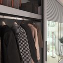Ver imagem 5 de Guarda Roupa de Casal Grande 2 Portas de Correr 235x237 cm Cinza MDF Casamia