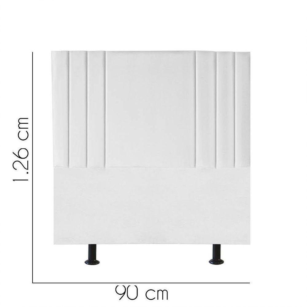 Cabeceira Grécia 90cm Solteiro Branco - 2