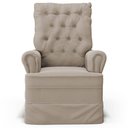 Ver imagem 7 de Kit 02 Poltronas de Amamentação e Descanso Com Balanço Laís G05 Veludo Bege - Mpozenato
