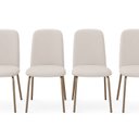 Ver imagem 2 de Kit 4 Cadeiras de Jantar Aço e Linho California