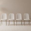 Ver imagem 1 de Kit 4 Cadeiras de Jantar Aço e Linho California