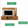 Home Valencia 2 Portas P/ Tv 75'' 2,20cm Naturalle/offwhite - 3