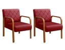 Ver imagem 1 de Kit 2 Poltronas Lara Cor:Suede Bordô 110