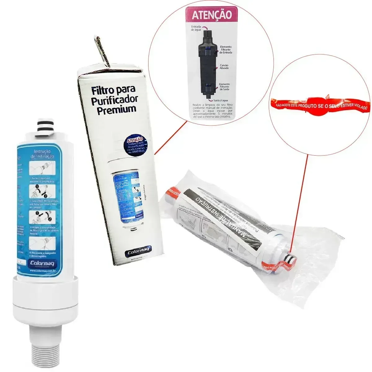 Ver imagem 4 de Filtro Purificador de Água Colormaq Original Modelo Premium com Nf