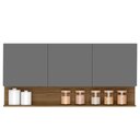 Ver imagem 7 de Armário de Cozinha 150cm com Aéreo 70cm Lina K02 Gris/Freijó - Mpozenato