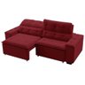 Sofá 4 Lugares Ucrânia Bipartido Veludo Vermelho - 6