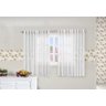 Cortina Charme Renda Floral 3,00x2,50 Ilhós Varão Simples - Branco - 1