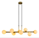 Ver imagem 3 de Pendente Abaporu Retangular 23cm x 107cm x 30cm Metal e Vidro Dourado e Fosco