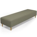 Ver imagem 1 de Puff Decorativo Sala de Estar Bali W01 Pés Palito 210x60cm Bouclê Oliva - Lyam Decor
