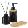 Kit Lavabo Banheiro Bambu Aromatizador Saboneteira Líquida 375 - 3