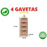 Kit Mesa + Gaveteiro 4 Gavetas Moderno AJL Linha Industrial - 6