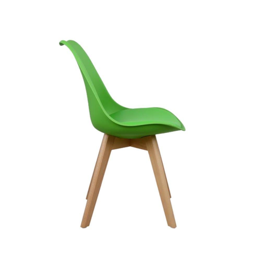 Kit de 4 Cadeiras Prizi Wood E75-Verde - 4