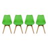Kit de 4 Cadeiras Prizi Wood E75-Verde - 1
