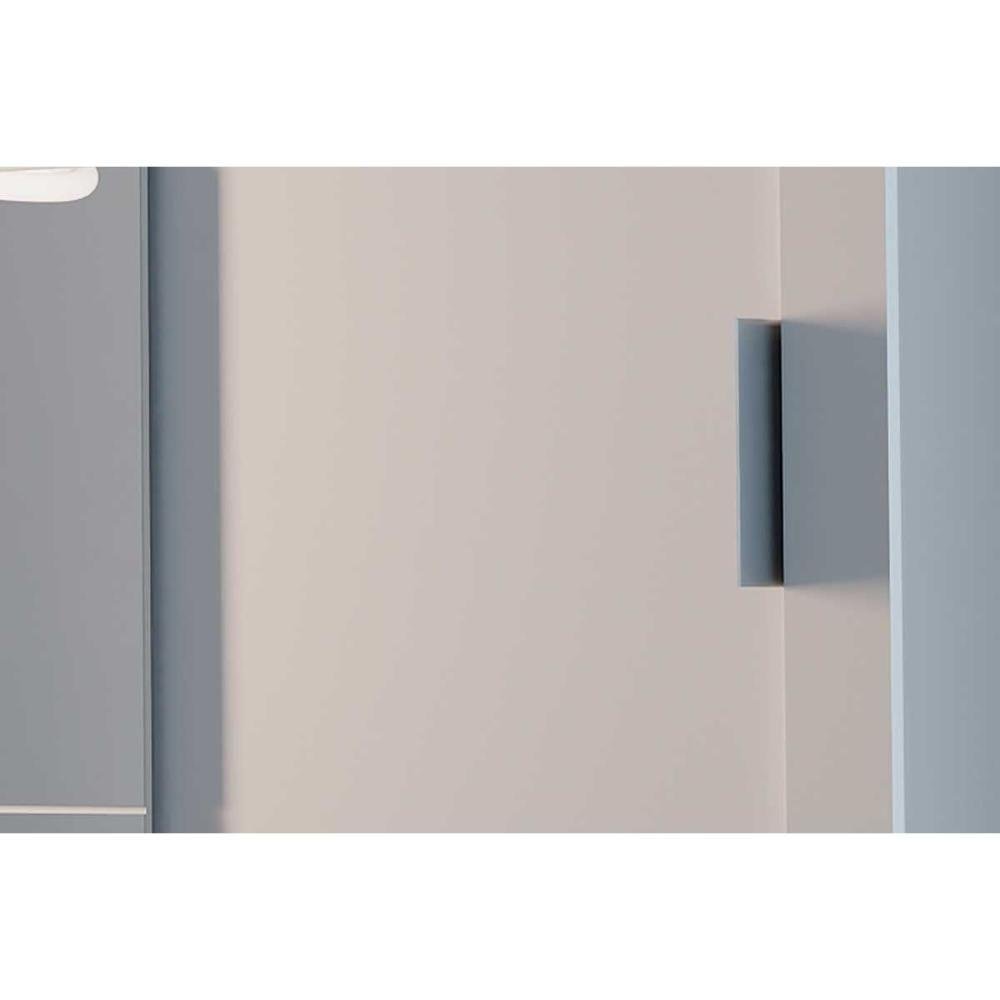 Guarda Roupa Casal Veneza Luxo 3 Portas de Correr e 4 Gavetas C/ Pés Branco - Rufato - 9