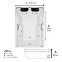 Ver imagem 3 de Banheira Dupla Toronto Completa com Hidro em Acrílico