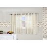 Cortina Renda Floral Charme 3,00x2,70 Varão Simples Ilhós - Creme - 1