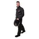 Ver imagem 1 de Conjunto Motoqueiro Combate com Gola PVC Preto - Pioneira, Tamanho: GG