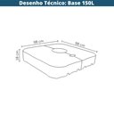 Ver imagem 5 de Ombrelone Lateral com Base 150 Lt Hdpe Belize Rivatti 300 Cm (larg) Aluminio Capa Poliéster Fendi