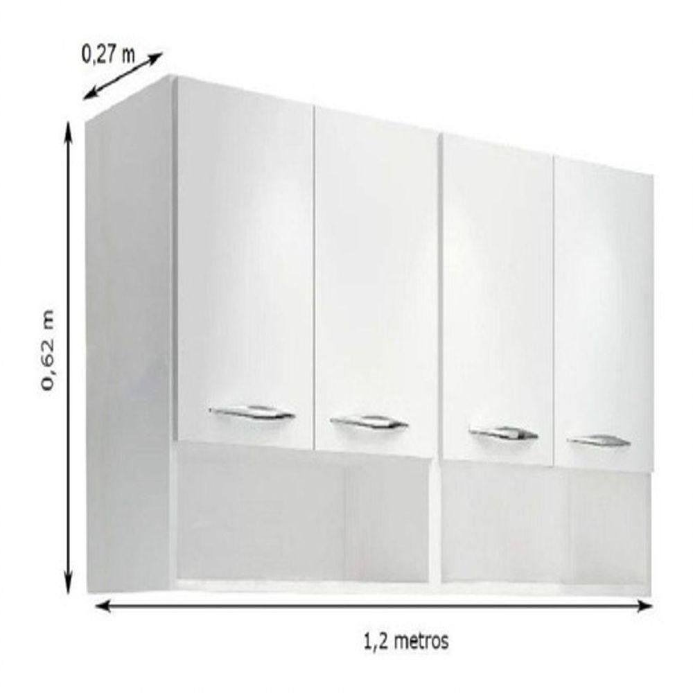 Armario Aéreo Mdp 120Cm Para Sala De Chão - 1