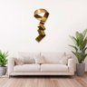 Decoração de Parede Escultura de Metal Exclusivo no Brasil Home Decor Dourado - 3