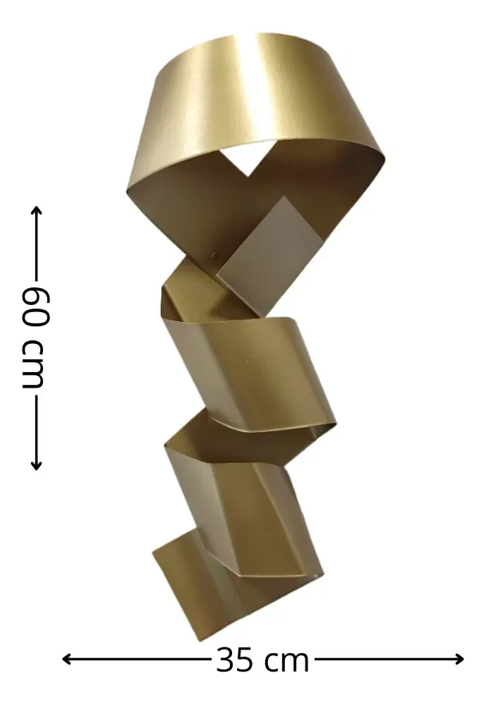 Decoração de Parede Escultura de Metal Exclusivo no Brasil Home Decor Dourado - 4