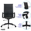 Ver imagem 4 de Cadeira de Escritório Moob Berlim Presidente Esteirinha Giratória com Função Relax Dark