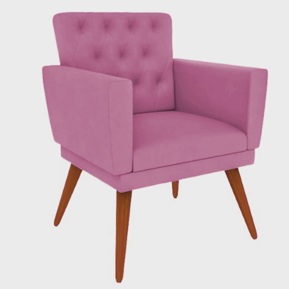 Kit 2 Poltronas Nina com Capitone - Rosa - 2