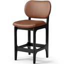 Ver imagem 3 de Kit 04 Banquetas Baixa Bar Cozinha E Sala De Jantar Fixa Betta Preto Couríssimo Marrom - Lyam Decor