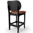 Ver mais imagens de Kit 04 Banquetas Baixa Bar Cozinha E Sala De Jantar Fixa Betta Preto Couríssimo Marrom - Lyam Decor