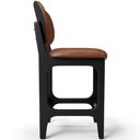 Ver imagem 7 de Kit 04 Banquetas Baixa Bar Cozinha E Sala De Jantar Fixa Betta Preto Couríssimo Marrom - Lyam Decor