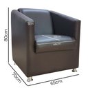 Ver imagem 6 de Poltrona Decorativa Gabi para Recepção Sala e Quarto Material Sintético Star Confort