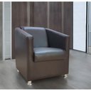 Ver imagem 2 de Poltrona Decorativa Gabi para Recepção Sala e Quarto Material Sintético Star Confort