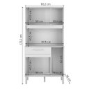 Ver imagem 3 de Armário de Cozinha Life 90cm 4 Portas e 1 Gaveta
