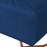 Puff Quadrado Bela Suede Azul Marinho Base X Cobre - Vallisa Decor - 3