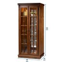 Ver imagem 5 de Cristaleira com Espelho 2 Portas e 4 Prateleiras em Vidro com Led 2036el Linz Móveis