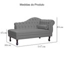 Ver imagem 6 de Recamier Divã Larissa Capitonê Lado Esquerdo Corino Cores - S.A Móveis - Cinza/Grafite
