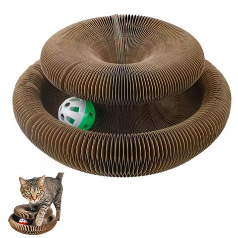 Arranhador Magico Gato Pet Felino Bola Guizo Brinquedo Interativo Dobravel Multi Formas Lazer Divers
