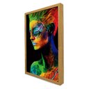 Ver imagem 3 de Quadro Decorativo Mulher Colors em Moldura Caixa Tacolado Moldura Trad 1cm Branca sem Vidro 40 X 60c