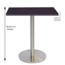 Ver imagem 4 de Mesa de Jantar Quadrada 80 cm Tampo Preto em MDP Base Beta Bistrô