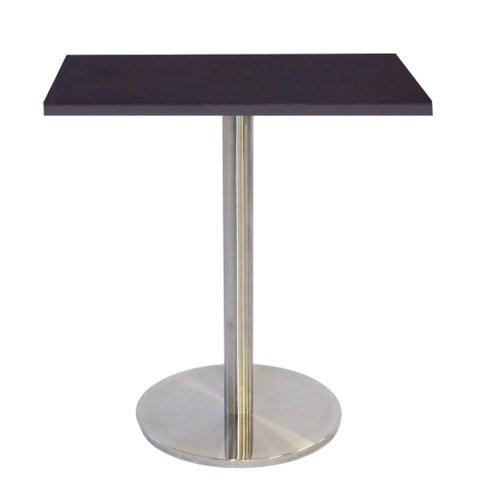Mesa de Jantar Quadrada 80 cm Tampo Preto em MDP Base Beta Bistrô