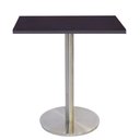 Ver imagem 1 de Mesa de Jantar Quadrada 80 cm Tampo Preto em MDP Base Beta Bistrô