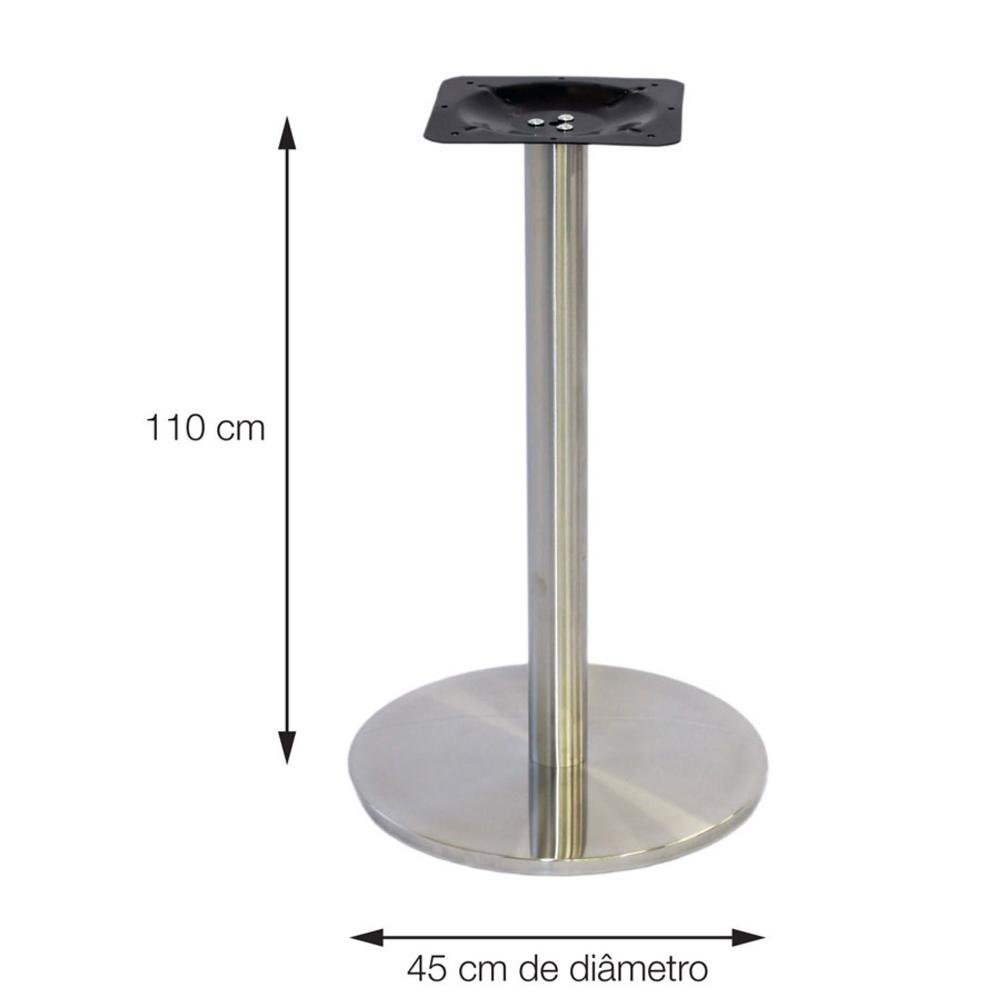 Mesa de Jantar Quadrada 80 cm Tampo Preto em MDP Base Beta Bistrô - 6