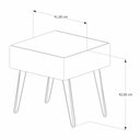 Ver imagem 4 de Kit Puff Decorativo Luna com pé de ferro: Linho escuro