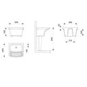 Ver imagem 6 de Tanque de Louça M 54,5x48,5cm Branco Celite