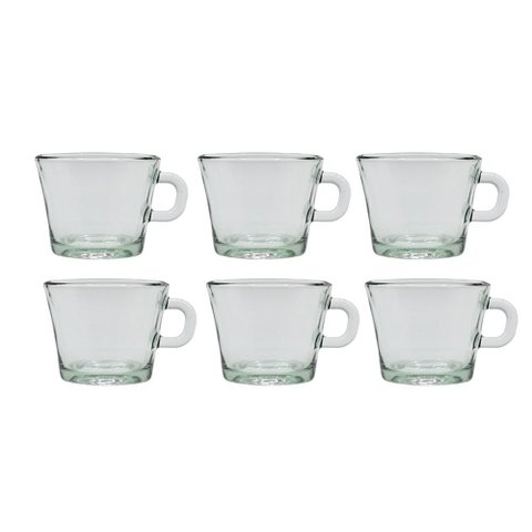 Conjunto 6 Xícaras Café Chá Tango Vidro Class Home 187ml