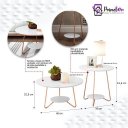 Ver imagem 3 de Conjunto Mesa de Centro e Lateral Liz:Branco