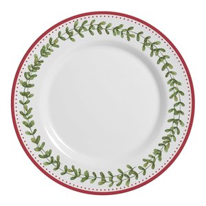 Conjunto com 6 Pratos Raso Ludic Natal Ø29cm Alleanza Cerâmica