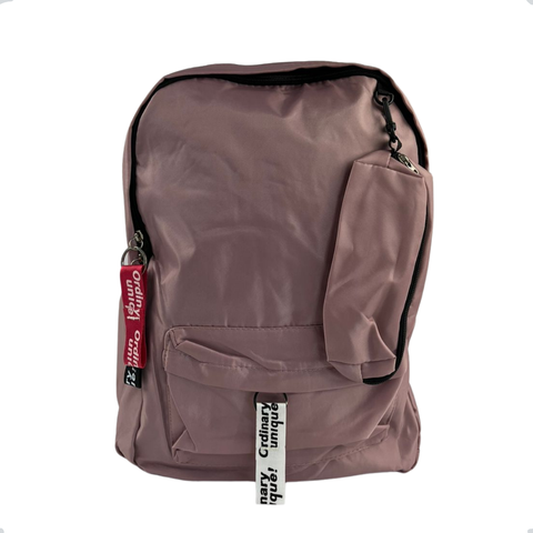 Mochila Urban Charm Estilo e Funcionalidade com Design Sofisticado em Tecido Sintético com Estojo Ro